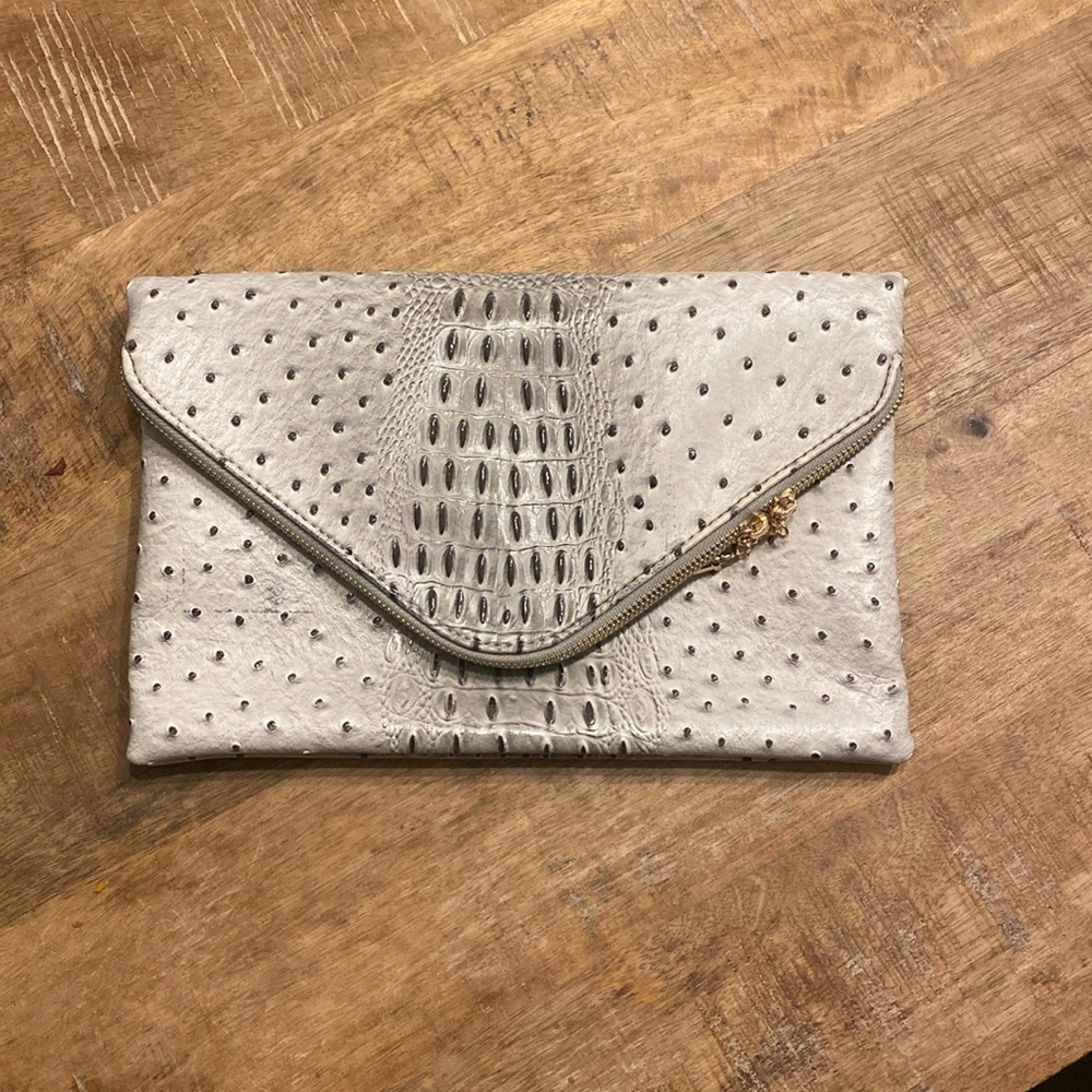 Croc Crossbody Clutch Envelope Vici Stella Leather